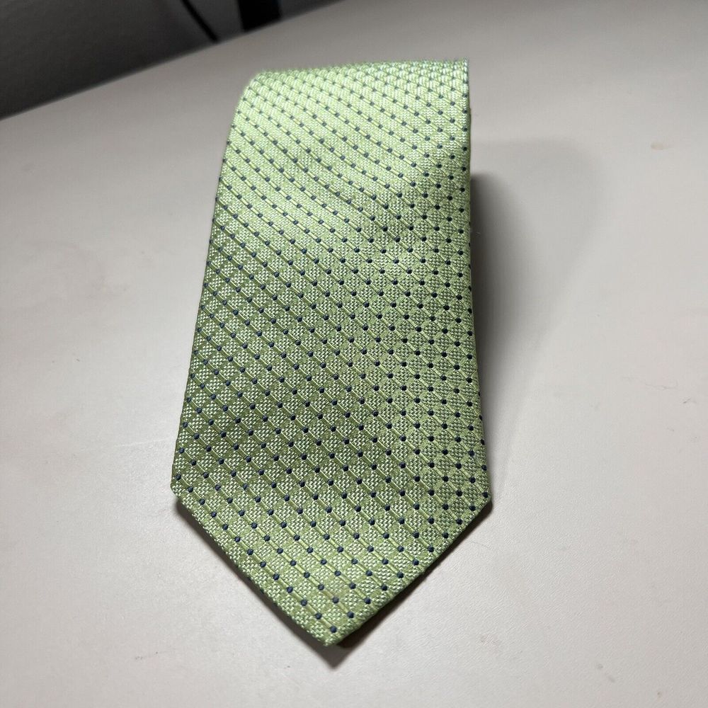Men's Vintage Tommy‎ Hilfiger Silk Tie Necktie MADE IN USA Two Tone Blue Green